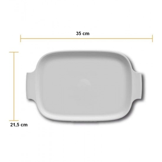 Travessa Retangular 35cm Por 21,5cm Roaster Branco